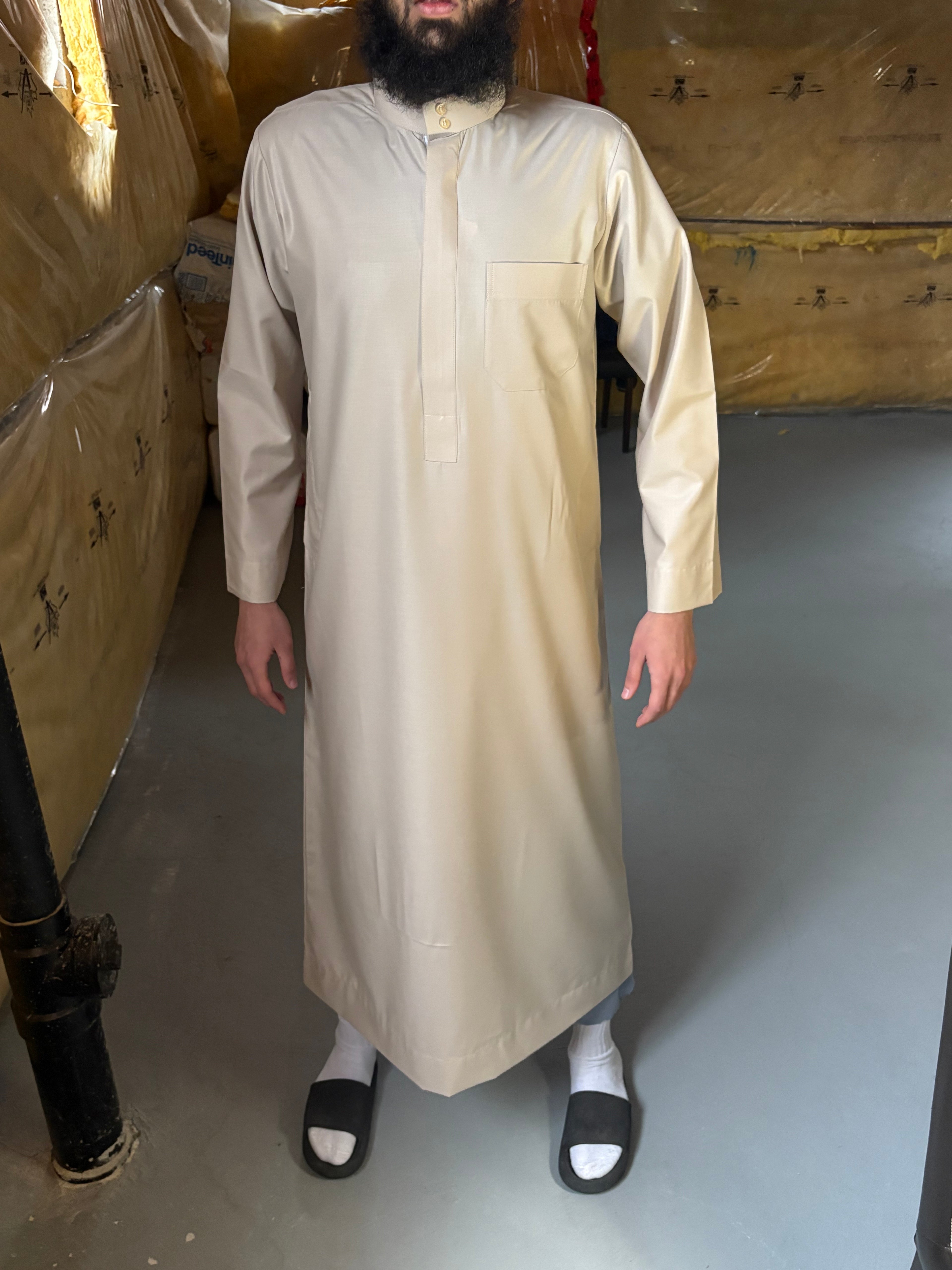 Cream/Beige Collared Thobe