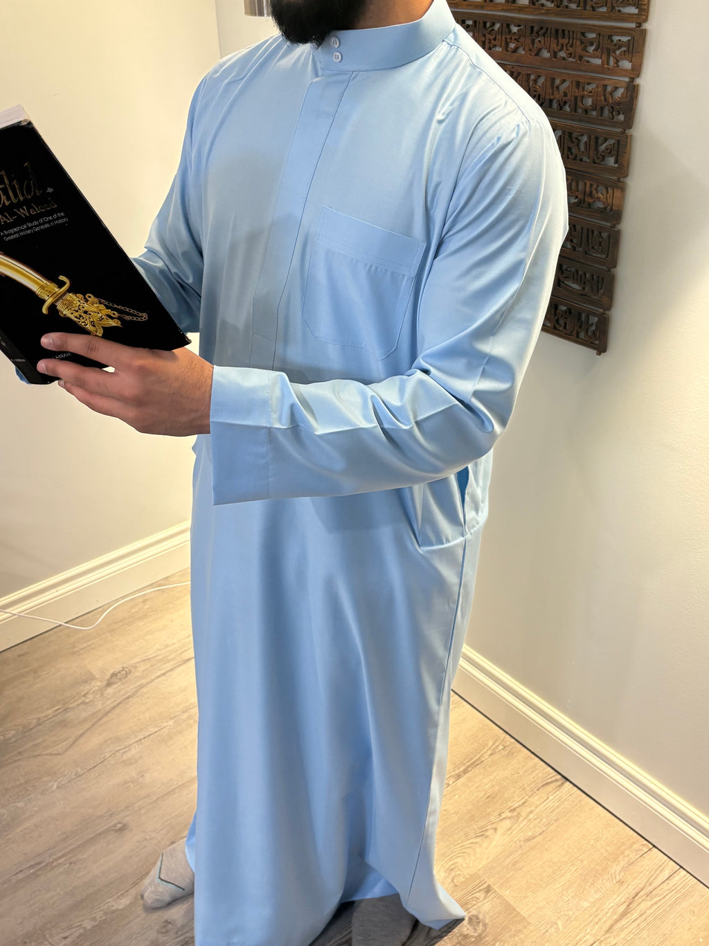 Baby Blue collared thobe