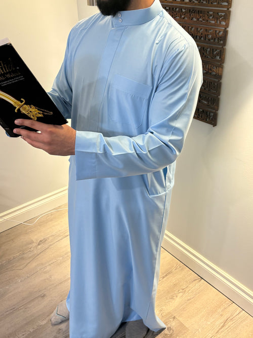 Baby Blue collared thobe