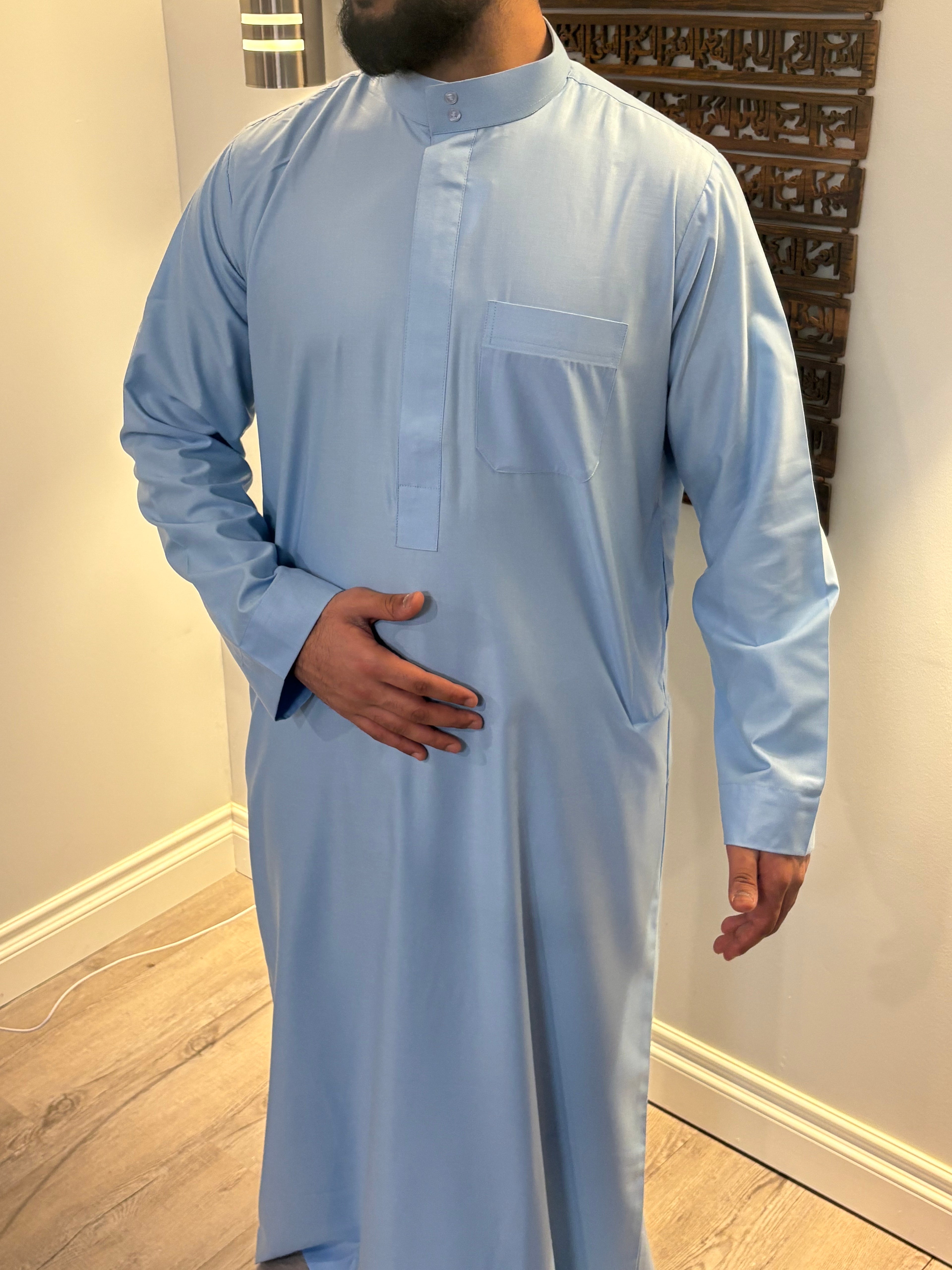 Baby Blue collared thobe